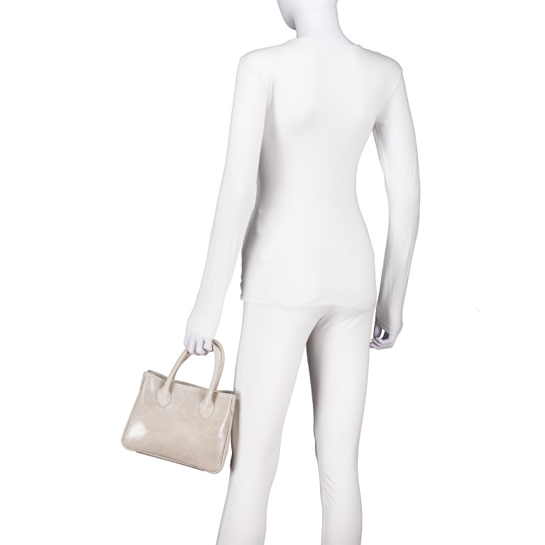 Handtasche Elefante, Farbe: beige, Marke: Hausfelder Manufaktur, Abmessungen in cm: 23x17.5x10, Bild 4 von 7