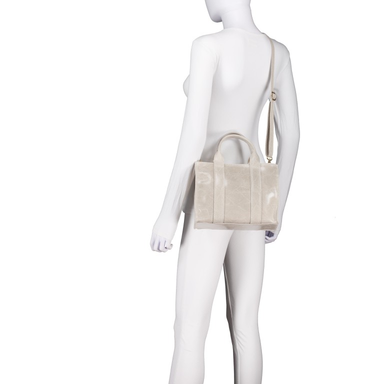 Handtasche Elefante, Farbe: beige, Marke: Hausfelder Manufaktur, Abmessungen in cm: 25x19x12, Bild 6 von 7