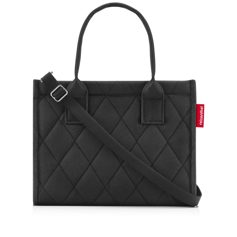 Handtasche Daily Shopper XS Rhombus, Farbe: schwarz, blau/petrol, Marke: Reisenthel, Abmessungen in cm: 27x11x14, Bild 1 von 6