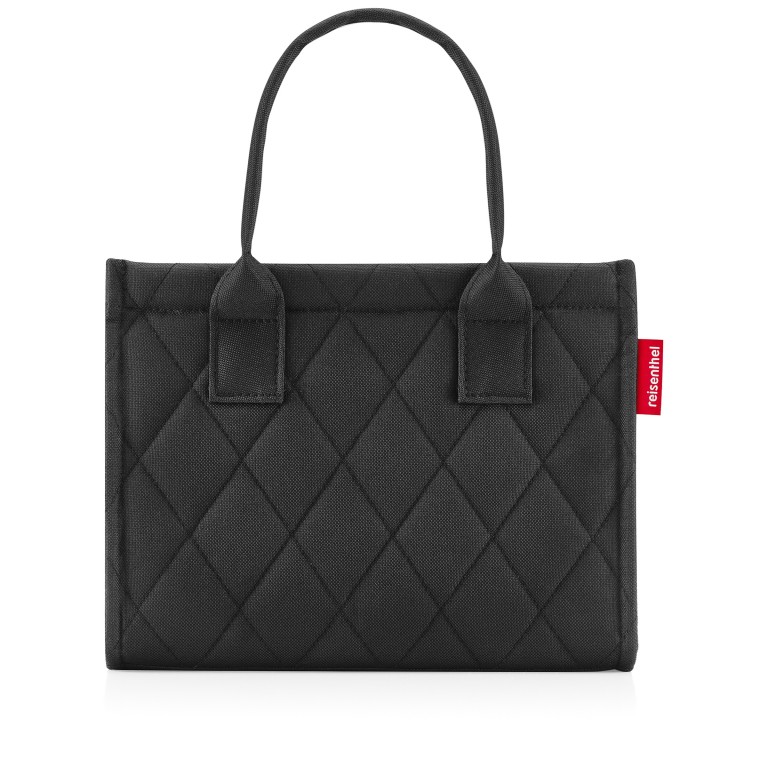 Handtasche Daily Shopper XS Rhombus, Farbe: schwarz, blau/petrol, Marke: Reisenthel, Abmessungen in cm: 27x11x14, Bild 2 von 6
