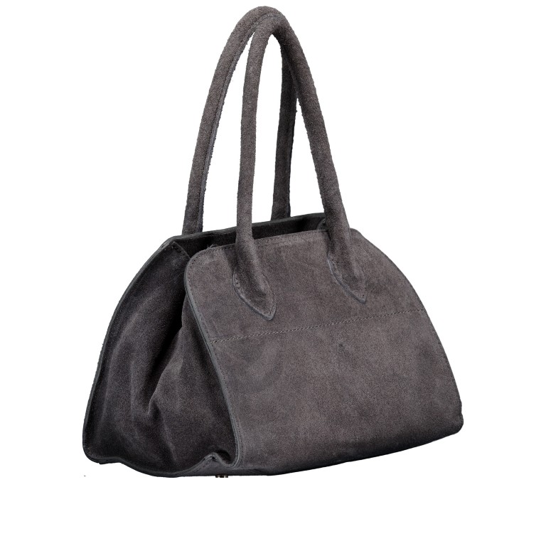 Tasche Velours, Farbe: grau, braun, taupe/khaki, grün/oliv, rot/weinrot, Marke: Hausfelder Manufaktur, Abmessungen in cm: 26.5x18.5x17, Bild 2 von 8
