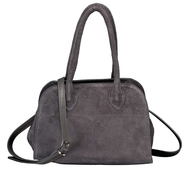 Tasche Velours, Farbe: grau, braun, taupe/khaki, grün/oliv, rot/weinrot, Marke: Hausfelder Manufaktur, Abmessungen in cm: 26.5x18.5x17, Bild 1 von 8