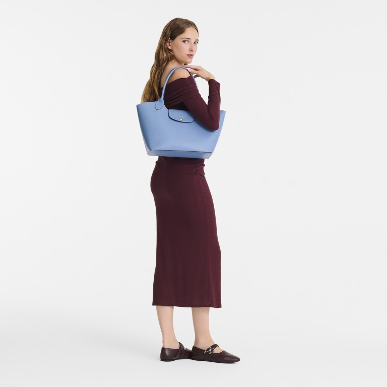 Shopper Epure, Farbe: grau, blau/petrol, Marke: Longchamp, Abmessungen in cm: 30x24x14, Bild 4 von 5