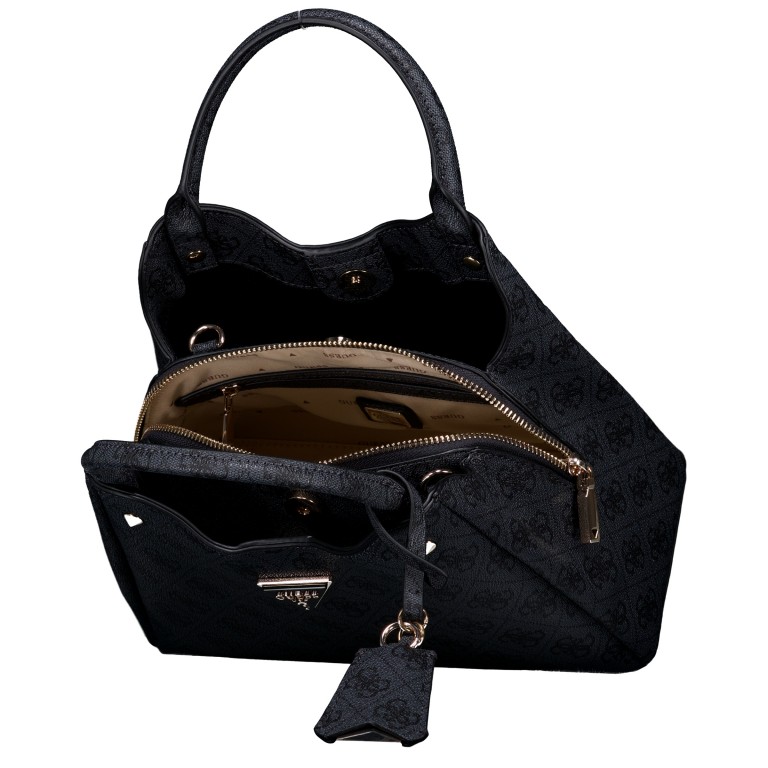 Handtasche Meridian II, Farbe: anthrazit, braun, Marke: Guess, Abmessungen in cm: 25.5x20x12, Bild 7 von 7