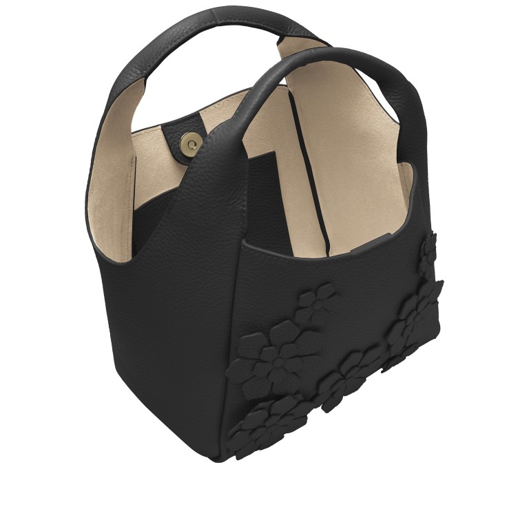 Tasche Zaira S Blossom, Farbe: schwarz, weiß, Marke: AIGNER, Abmessungen in cm: 21x18x13, Bild 6 von 6