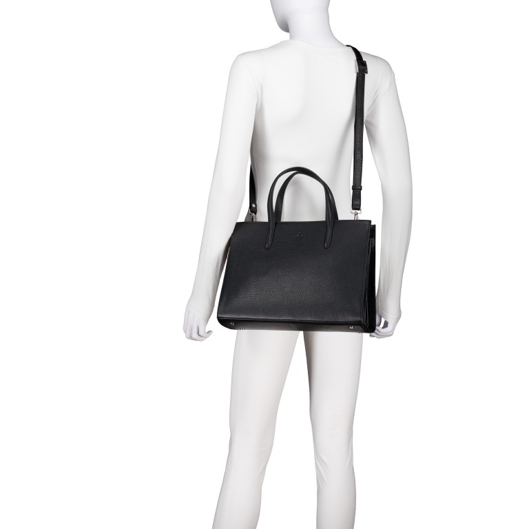 Shopper Cormorano Aline, Farbe: schwarz, blau/petrol, cognac, Marke: Adax, Abmessungen in cm: 36x26x14, Bild 6 von 7