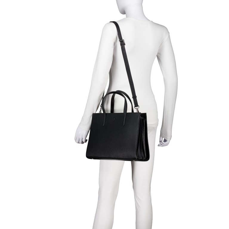 Shopper Cormorano Aline, Farbe: schwarz, blau/petrol, cognac, Marke: Adax, Abmessungen in cm: 36x26x14, Bild 5 von 7