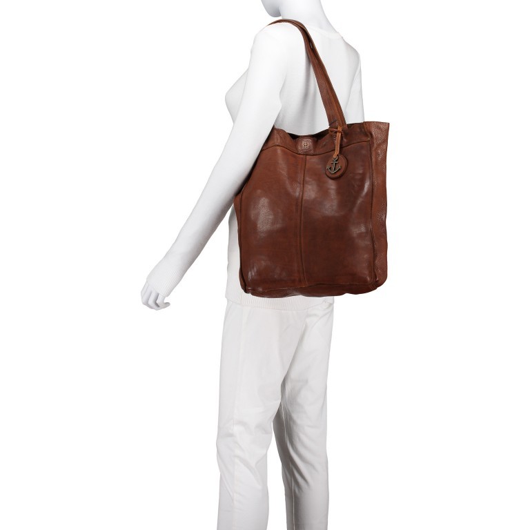 Shopper Anchor-Love Elbe 1 B3.6595 Sweet Caramel, Farbe: cognac, Marke: Harbour 2nd, EAN: 4046478055049, Abmessungen in cm: 29x37x11, Bild 4 von 5