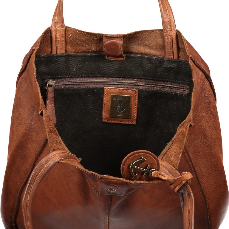 Shopper Anchor-Love Elbe 1 B3.6595 Sweet Caramel, Farbe: cognac, Marke: Harbour 2nd, EAN: 4046478055049, Abmessungen in cm: 29x37x11, Bild 5 von 5