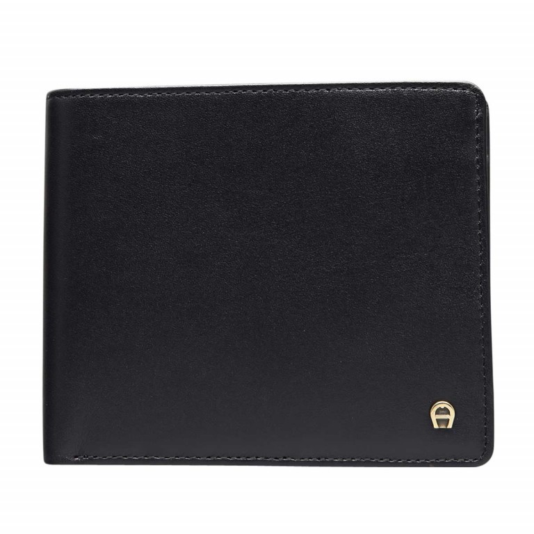 Geldbörse Daily Basis 152-681, Farbe: schwarz, blau/petrol, cognac, rot/weinrot, Marke: AIGNER, Abmessungen in cm: 12x10x2, Bild 1 von 1