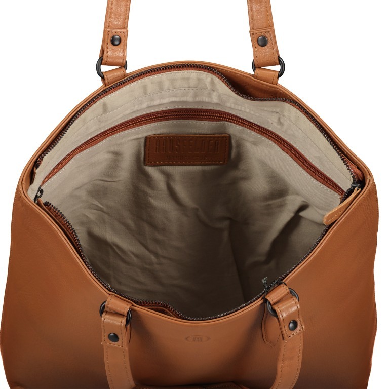 Handtasche Nappa Cognac, Farbe: cognac, Marke: Hausfelder Manufaktur, EAN: 4251672787553, Bild 6 von 7