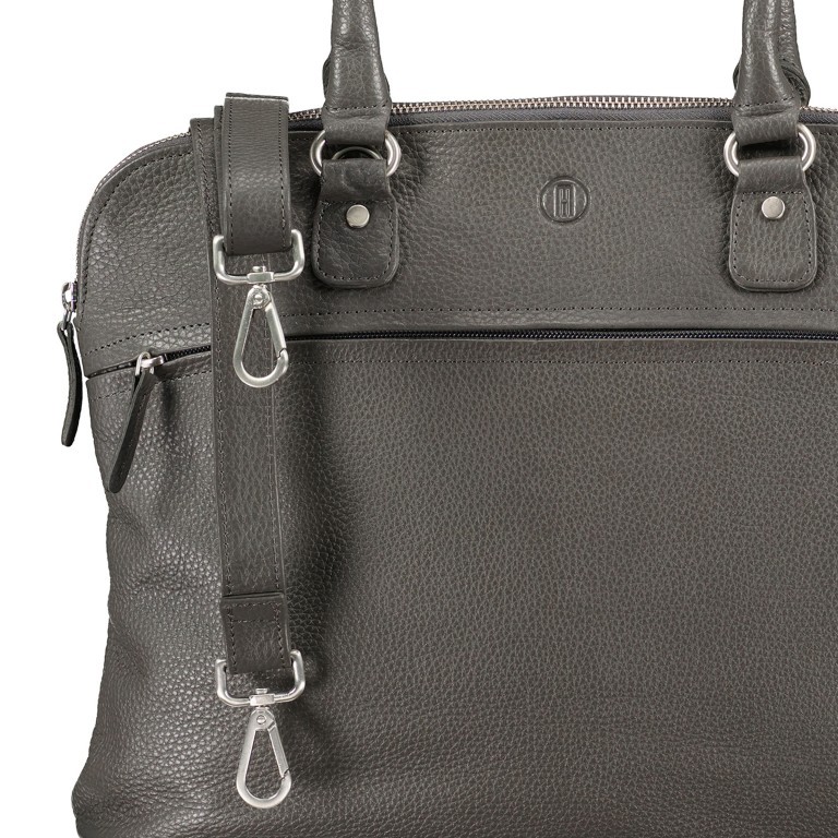 Shopper Dunkelgrau, Farbe: grau, Marke: Hausfelder Manufaktur, EAN: 4251672787720, Abmessungen in cm: 38x30x10, Bild 8 von 8