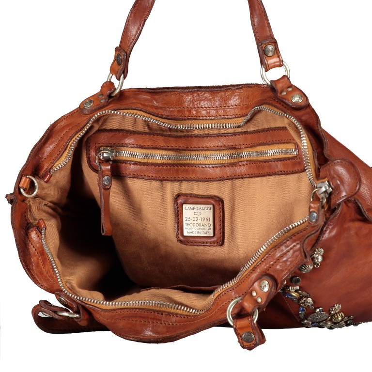 Handtasche Bella Di Notte 25840-X1572 Cognac, Farbe: cognac, Marke: Campomaggi, EAN: 8054302710220, Abmessungen in cm: 30x25x14, Bild 8 von 9