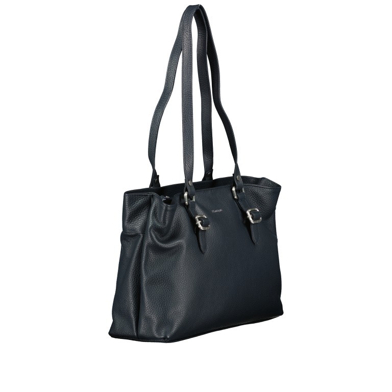 Shopper Como M7, Farbe: schwarz, blau/petrol, rot/weinrot, Marke: Flanigan, Abmessungen in cm: 33x23x12, Bild 2 von 5