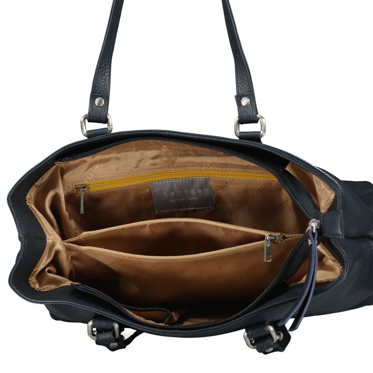 Shopper Como M7, Farbe: schwarz, blau/petrol, rot/weinrot, Marke: Flanigan, Abmessungen in cm: 33x23x12, Bild 5 von 5