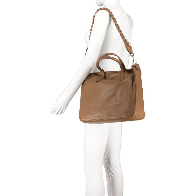 Handtasche Dalia Jamie Caramel Cognac, Farbe: cognac, Marke: Abro, EAN: 4061724751698, Abmessungen in cm: 36x30x13, Bild 6 von 7