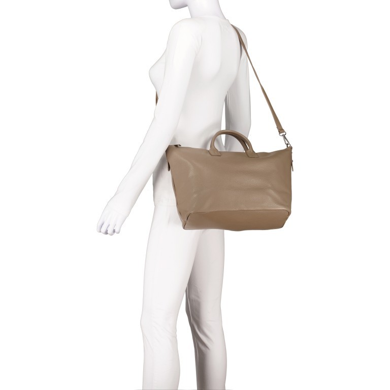 Handtasche Dunkelblau, Farbe: blau/petrol, Marke: Hausfelder Manufaktur, EAN: 4065646006461, Abmessungen in cm: 30x25x14, Bild 6 von 7