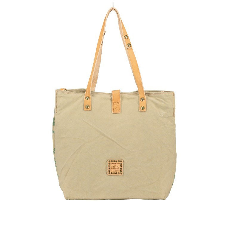 Shopper Canvas X1225 Beige Stampa Prugna, Farbe: flieder/lila, Marke: Campomaggi, EAN: 8054302711210, Abmessungen in cm: 30x33x16, Bild 3 von 7