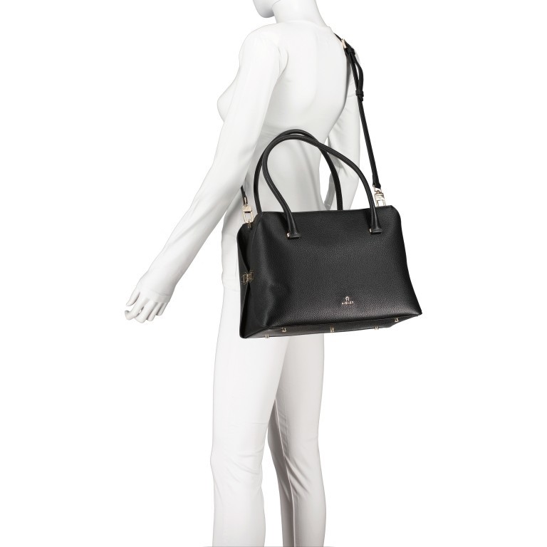 Handtasche Milano Handbag L Charcoal Brown, Farbe: braun, Marke: AIGNER, EAN: 4055539448959, Abmessungen in cm: 37x24x16, Bild 6 von 7
