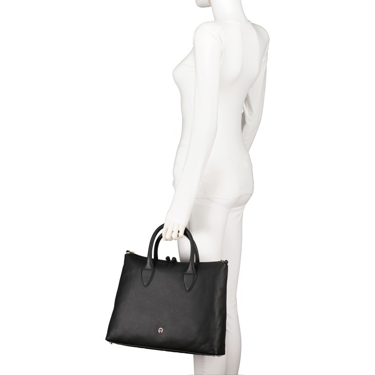 Handtasche Zita M Nature Green, Farbe: grün/oliv, Marke: AIGNER, EAN: 4055539512780, Abmessungen in cm: 39x29x12, Bild 3 von 6