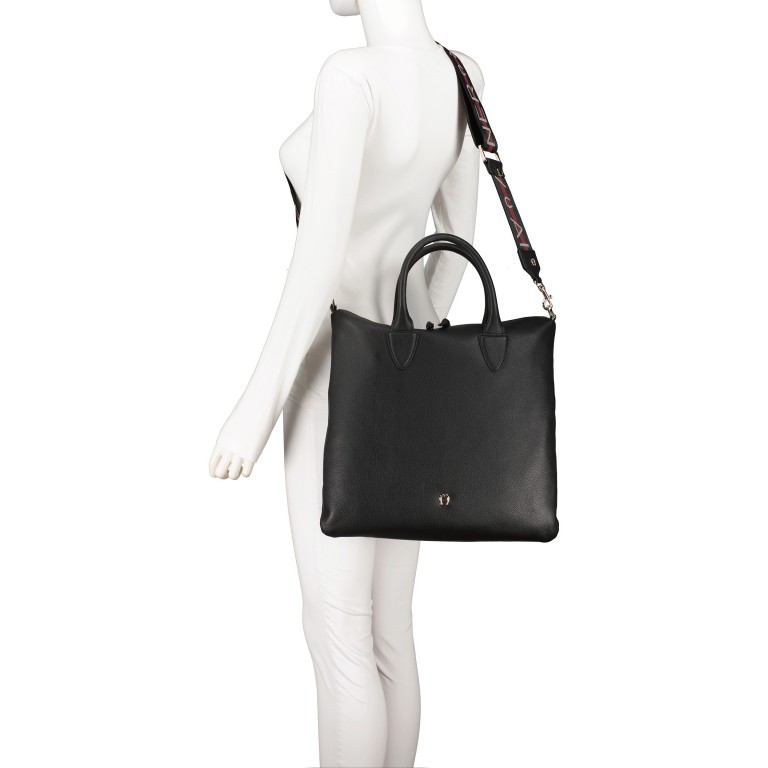 Handtasche Zita Shopper M Black, Farbe: schwarz, Marke: AIGNER, EAN: 4055539419317, Abmessungen in cm: 36x34x7, Bild 5 von 6