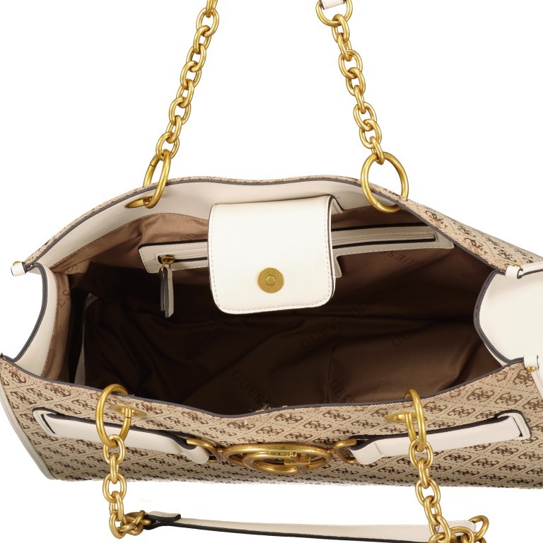 Handtasche Aileen Ivory, Farbe: beige, Marke: Guess, EAN: 7620207945046, Abmessungen in cm: 40x30x12, Bild 5 von 5