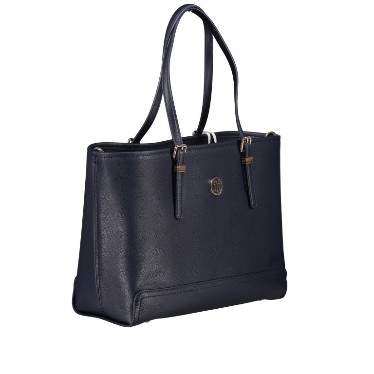 Shopper Honey Medium Tote mit Laptopfach 13 Zoll Tommy Navy, Farbe: blau/petrol, Marke: Tommy Hilfiger, EAN: 8719255860384, Abmessungen in cm: 42x27x13.5, Bild 2 von 7