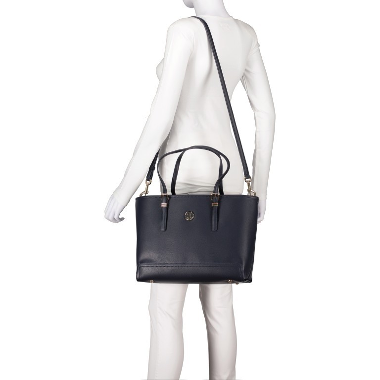 Shopper Honey Medium Tote mit Laptopfach 13 Zoll Tommy Navy, Farbe: blau/petrol, Marke: Tommy Hilfiger, EAN: 8719255860384, Abmessungen in cm: 42x27x13.5, Bild 5 von 7