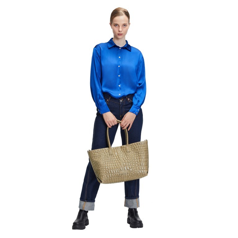 Shopper Waxy Kroko Chelsea Dust, Farbe: taupe/khaki, Marke: Liebeskind Berlin, EAN: 4064657447416, Abmessungen in cm: 36x29x15, Bild 3 von 5