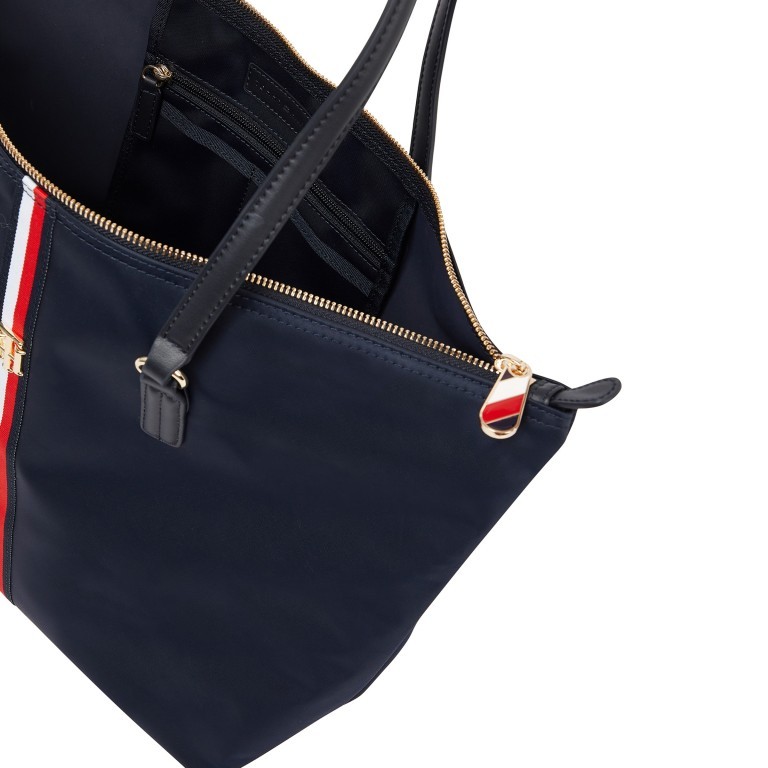 Shopper Poppy Tote Bag Navy Corporate, Farbe: blau/petrol, Marke: Tommy Hilfiger, EAN: 8720116540017, Abmessungen in cm: 48x32x14, Bild 3 von 3