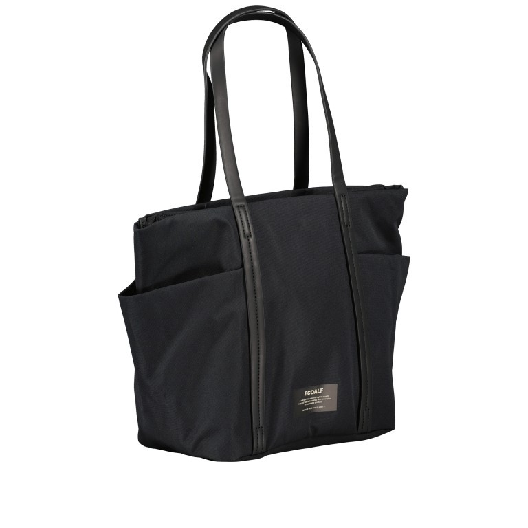 Shopper SakAlf Black, Farbe: schwarz, Marke: Ecoalf, EAN: 8445336244308, Abmessungen in cm: 29.5x31x18, Bild 2 von 5