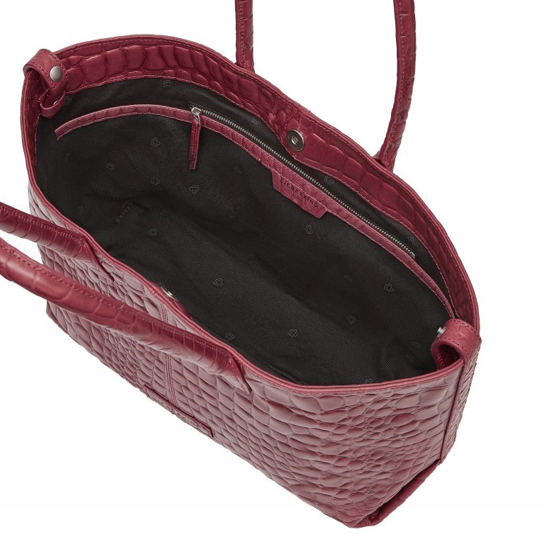 Shopper Waxy Kroko Chelsea M Peony, Farbe: rot/weinrot, Marke: Liebeskind Berlin, EAN: 4064657035026, Abmessungen in cm: 36x28x15, Bild 6 von 7