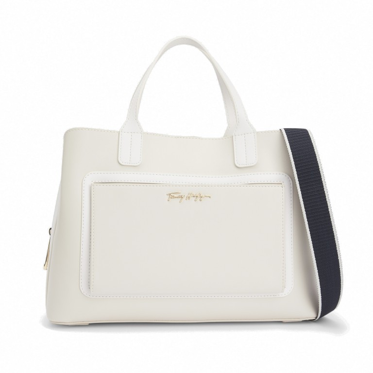 Handtasche Iconic Satchel Desert Sky, Farbe: blau/petrol, Marke: Tommy Hilfiger, EAN: 8720117859545, Abmessungen in cm: 35x24.5x13, Bild 4 von 5