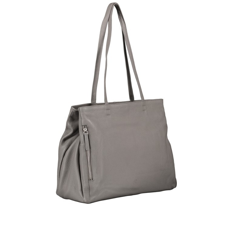 Shopper Nappa Grau, Farbe: grau, Marke: Hausfelder Manufaktur, EAN: 4065646007604, Abmessungen in cm: 36x28x13, Bild 2 von 5