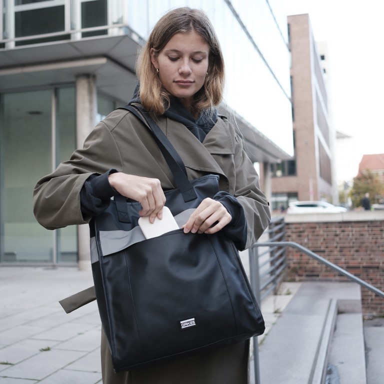 Shopper Totebag mit Laptopfach 16 Zoll Beige, Farbe: beige, Marke: OAK25, EAN: 4260759420016, Abmessungen in cm: 35x40x12, Bild 4 von 7
