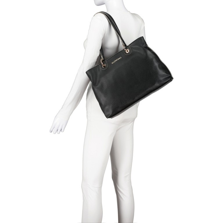 Shopper Swim Relove Recycle Nero, Farbe: schwarz, Marke: Valentino Bags, EAN: 8058043878188, Abmessungen in cm: 38x27x13, Bild 4 von 7