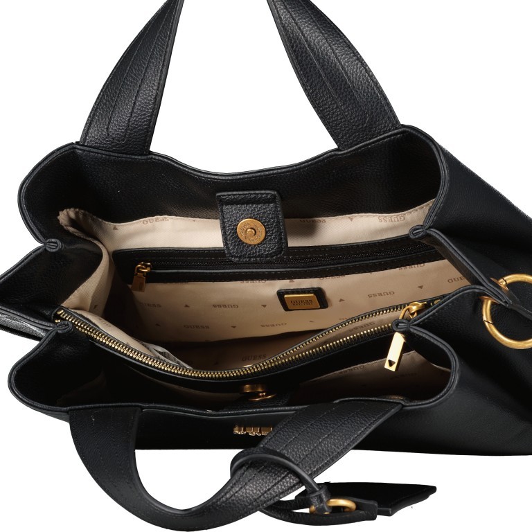 Handtasche Girlfriend L Black, Farbe: schwarz, Marke: Guess, EAN: 0190231671473, Abmessungen in cm: 30x26x11, Bild 6 von 6