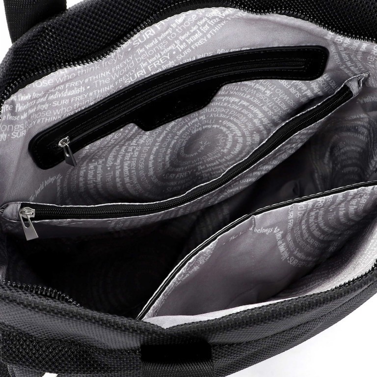 Handtasche Marry 18013, Farbe: schwarz, grau, blau/petrol, beige, Marke: Suri Frey, Abmessungen in cm: 33x34x12, Bild 6 von 7