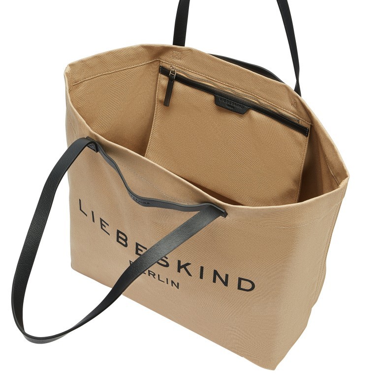 Shopper Canvas Aurora Shopper L Natural, Farbe: cognac, Marke: Liebeskind Berlin, EAN: 4099593077014, Abmessungen in cm: 55.5x38x19, Bild 4 von 5