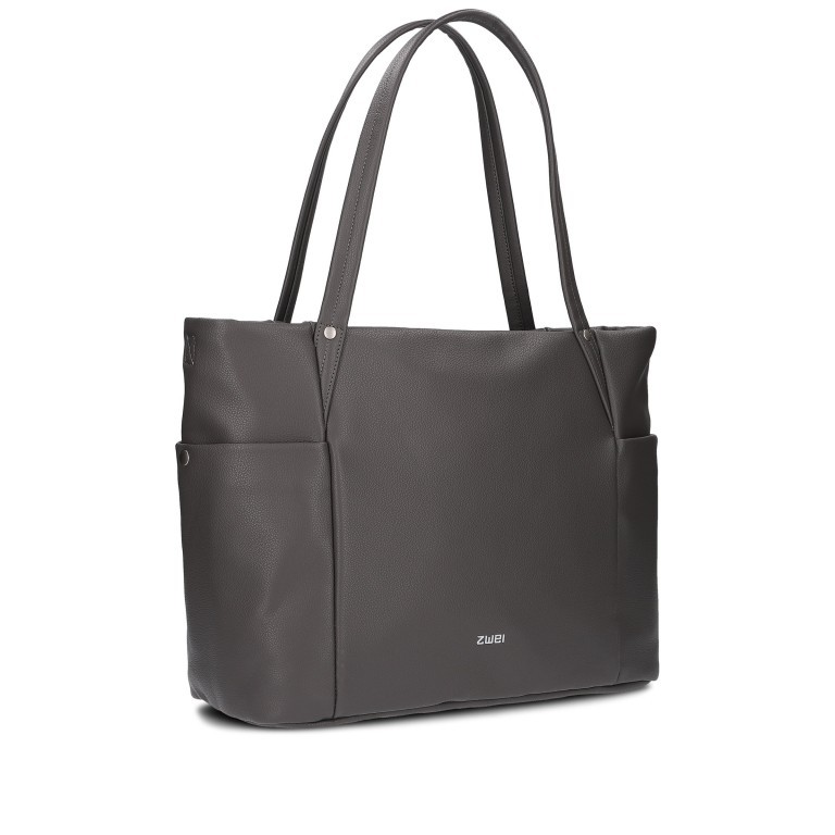 Shopper PI170 mit Laptopfach 15 Zoll, Farbe: schwarz, grau, cognac, Marke: Zwei, Abmessungen in cm: 43x31x16, Bild 2 von 7