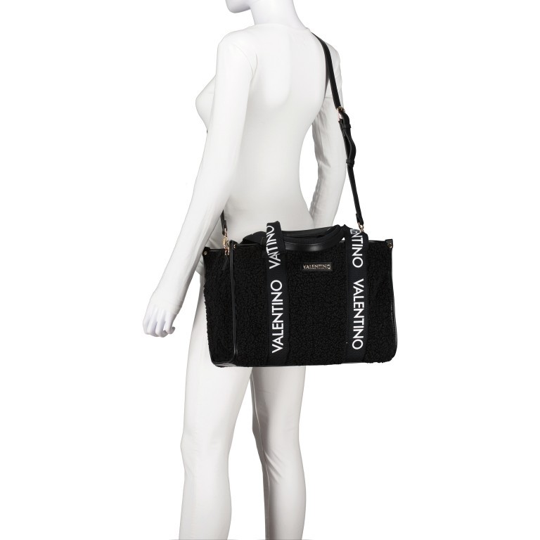 Handtasche Special Camy, Farbe: schwarz, taupe/khaki, beige, Marke: Valentino Bags, Abmessungen in cm: 37x26x15, Bild 7 von 8