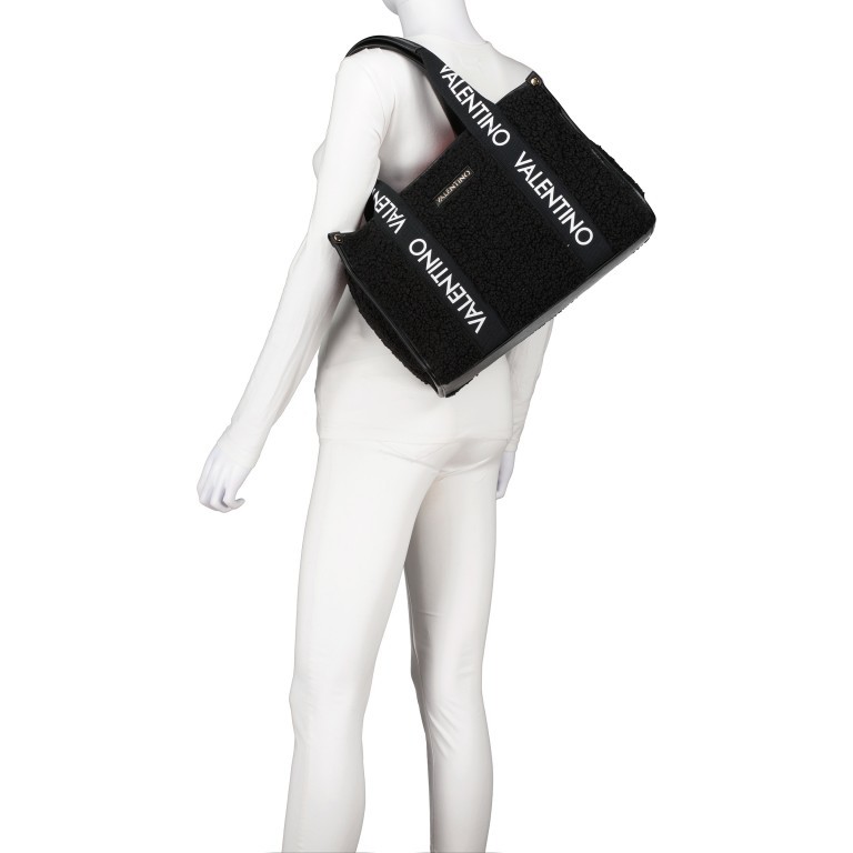 Handtasche Special Camy, Farbe: schwarz, taupe/khaki, beige, Marke: Valentino Bags, Abmessungen in cm: 37x26x15, Bild 5 von 8