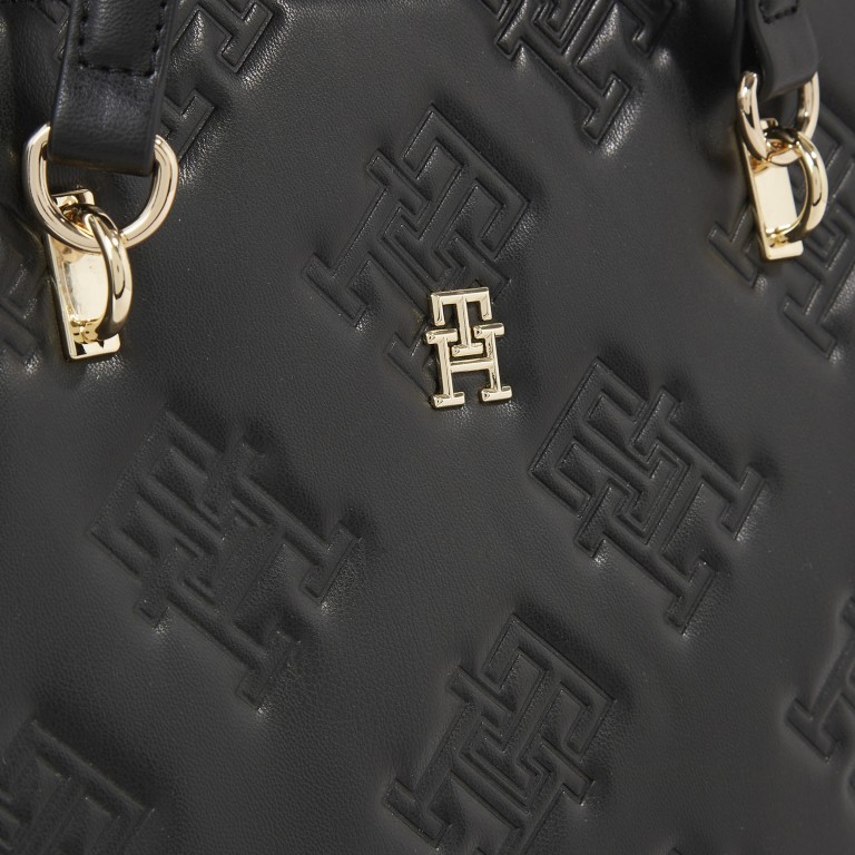 Shopper Refined Tote Bag, Farbe: schwarz, taupe/khaki, Marke: Tommy Hilfiger, Abmessungen in cm: 30x30x21, Bild 4 von 4