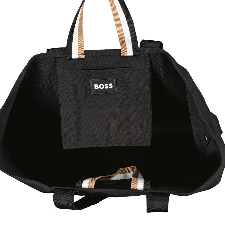 Shopper Deva variabel in der Form, Farbe: schwarz, taupe/khaki, Marke: Boss, Abmessungen in cm: 35.5x31.5x18.5, Bild 7 von 8