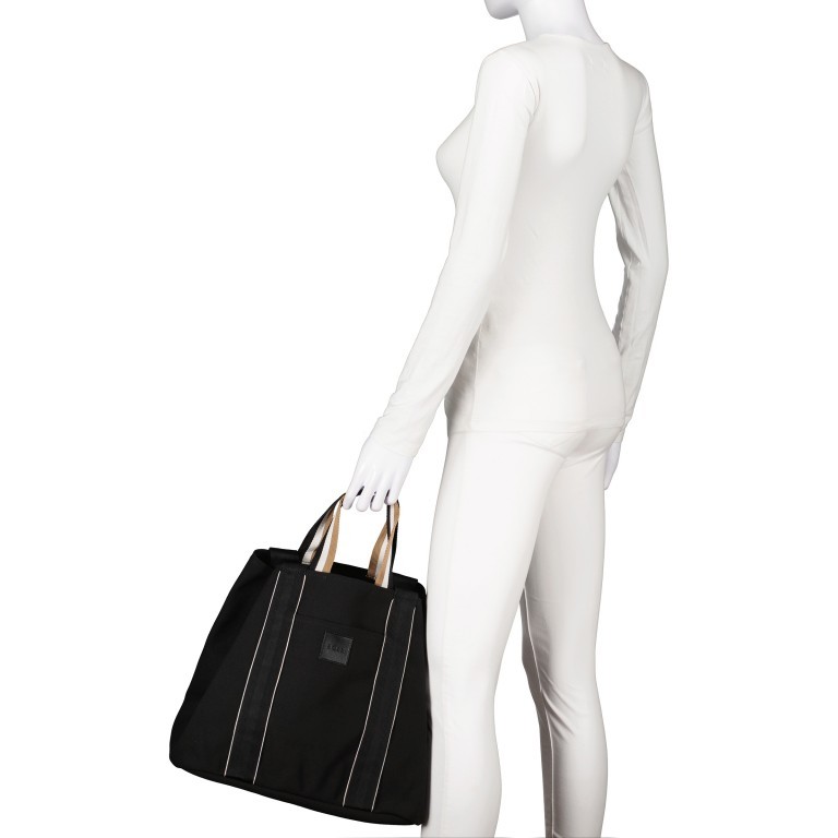 Shopper Deva variabel in der Form, Farbe: schwarz, taupe/khaki, Marke: Boss, Abmessungen in cm: 35.5x31.5x18.5, Bild 4 von 8