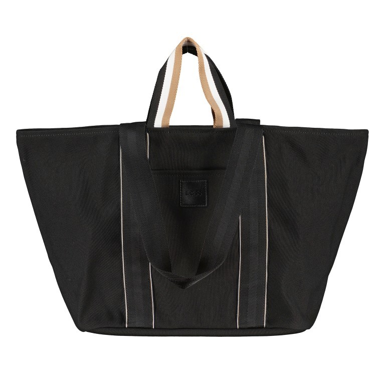 Shopper Deva variabel in der Form, Farbe: schwarz, taupe/khaki, Marke: Boss, Abmessungen in cm: 35.5x31.5x18.5, Bild 1 von 8