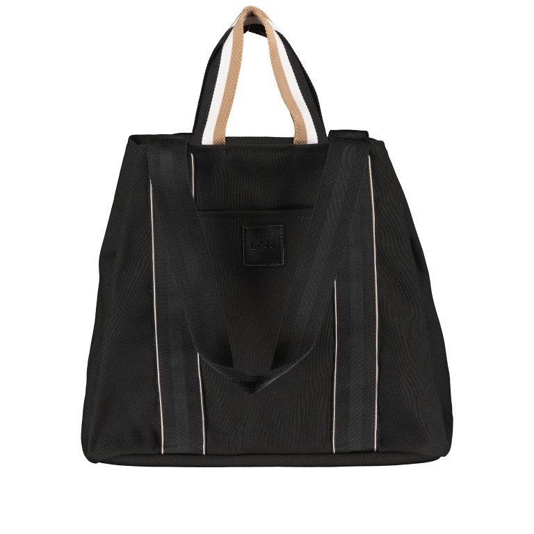 Shopper Deva variabel in der Form, Farbe: schwarz, taupe/khaki, Marke: Boss, Abmessungen in cm: 35.5x31.5x18.5, Bild 8 von 8
