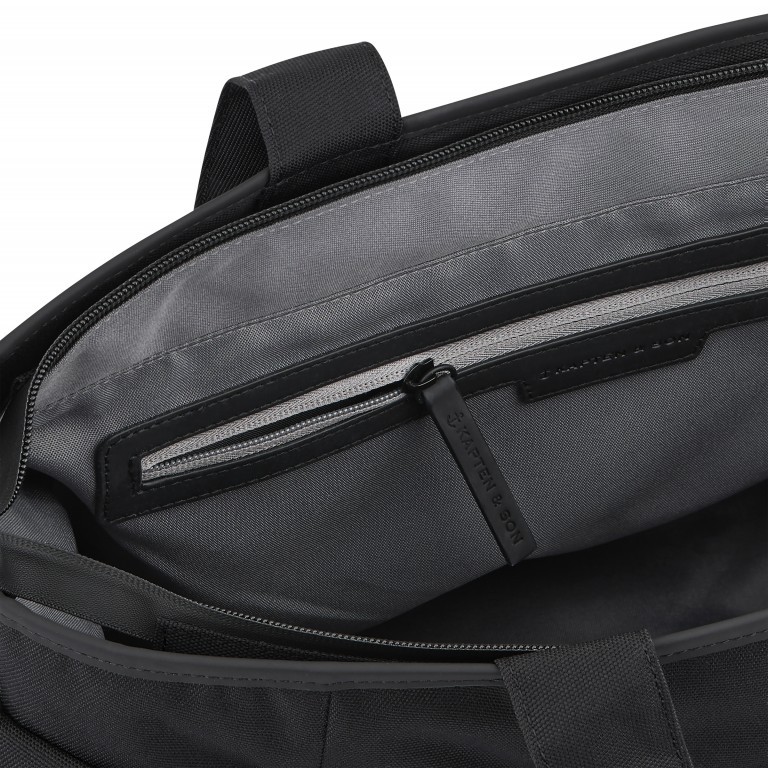 Shopper Hellvi mit Laptopfach, Farbe: schwarz, beige, Marke: Kapten & Son, Abmessungen in cm: 55x36x13, Bild 9 von 11
