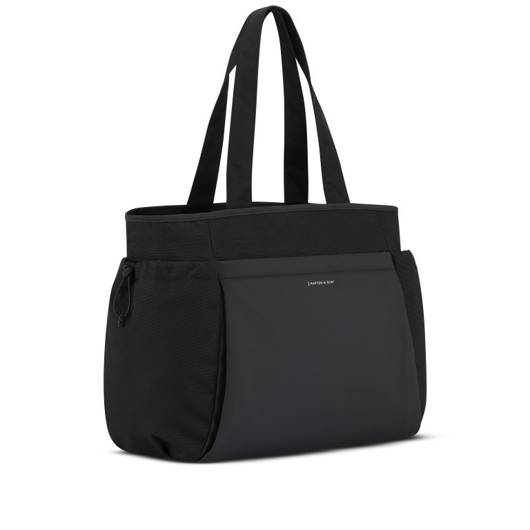 Shopper Hellvi mit Laptopfach, Farbe: schwarz, beige, Marke: Kapten & Son, Abmessungen in cm: 55x36x13, Bild 2 von 11