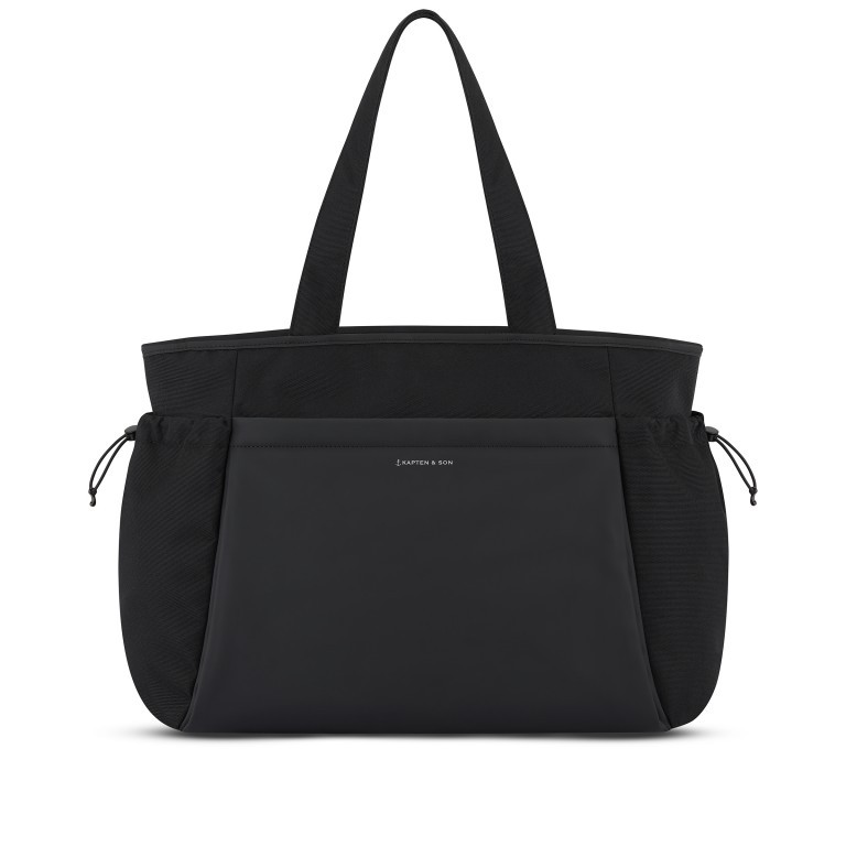 Shopper Hellvi mit Laptopfach, Farbe: schwarz, beige, Marke: Kapten & Son, Abmessungen in cm: 55x36x13, Bild 1 von 11